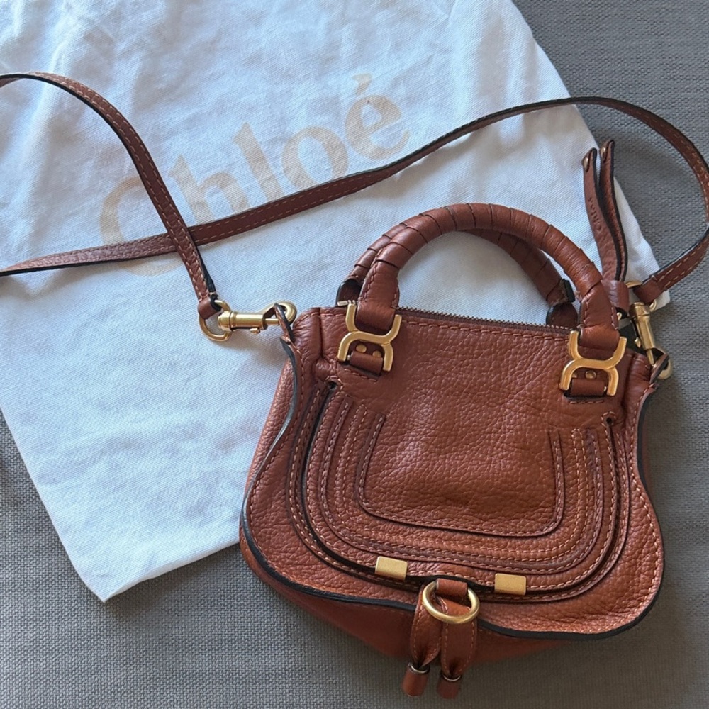 Brown Leather Marcie Mini Crossbody Bag